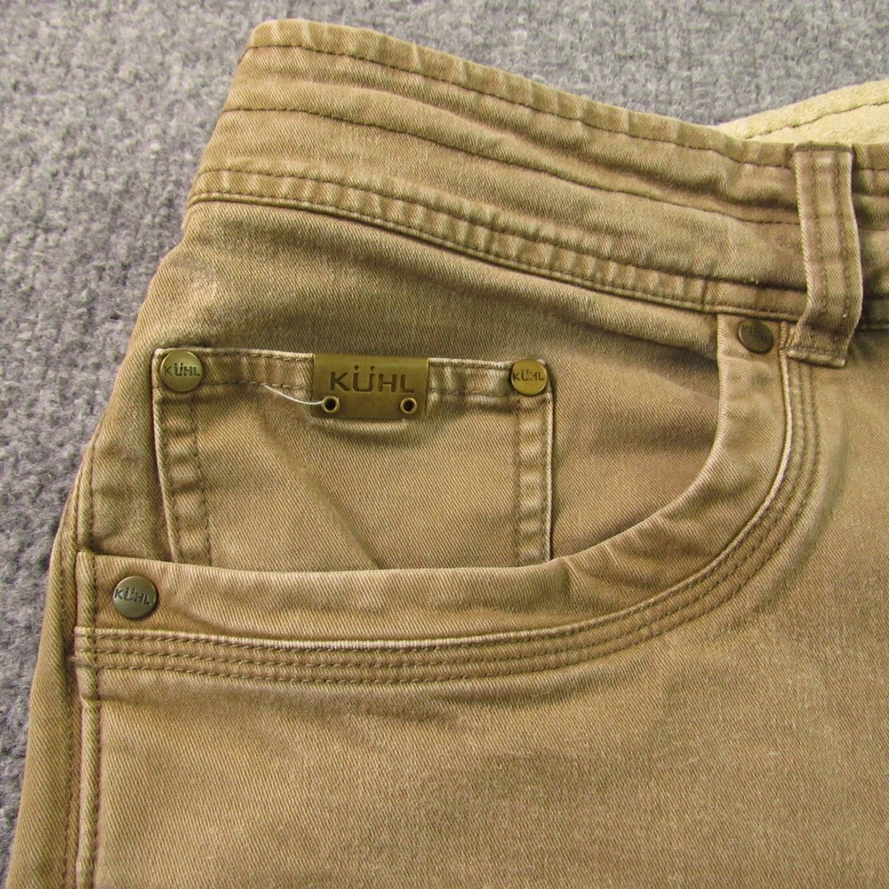 Kuhl Jean Mens 38x30 Rebel Pants Distressed Brown Hiking Outdoor Trail Rugged - Picture 15 of 16